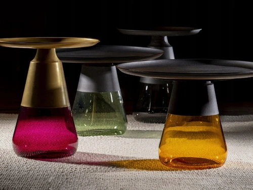 Konferenční stolek Cocco 50 cm kulatý černý moderní do obýváku