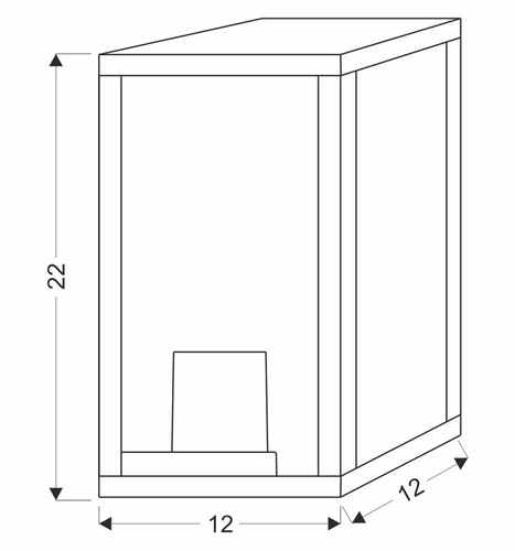 Venkovní nástěnné svítidlo Hoya černé moderní hliníková zahradní lampa na terasu 22cm CANDELLUX