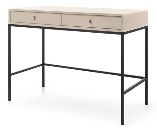 Moderní toaletní stolek Evora béžový se zásuvkami do ložnice, elegantní glamour konzole