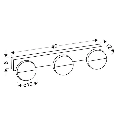 Moderní bílá LED nástěnná lampa do koupelny nad zrcadlo 46 cm