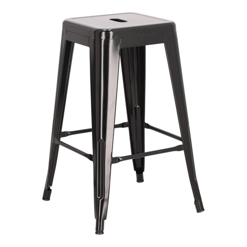 Barová židle Paris 66 cm černá inspirovaná Tolix OUTLET