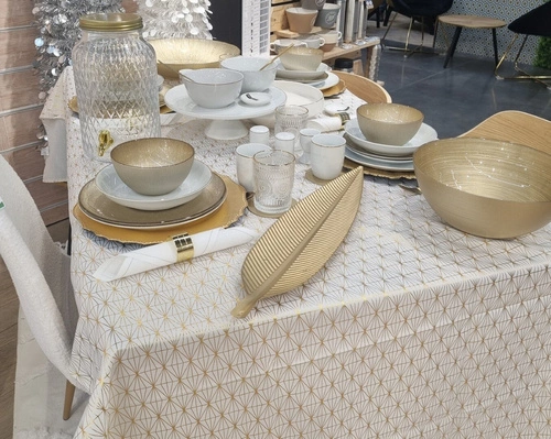 Sklenice Lisere se zlatým okrajem