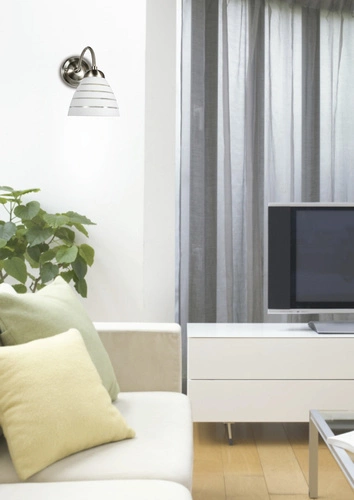 Nástěnné svítidlo Uli retro bílé saténové sklo do obýváku a ložnice CANDELLUX