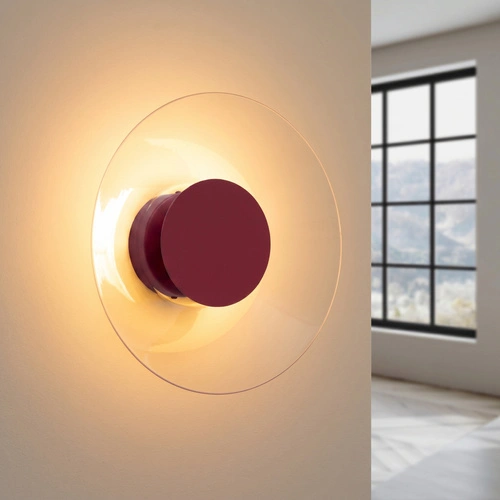 Nástěnné svítidlo ASTRO LED vínové moderní do obývacího pokoje 28 cm