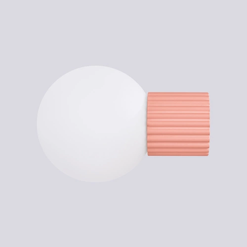 Nástěnné svítidlo HALO moderní růžové IP44 do koupelny a ložnice hliník sklo