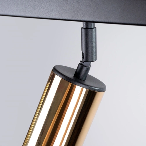 Moderní stropní svítidlo WINX 4L černé zlaté ocelové do obýváku a ložnice Sollux Lighting