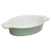 UNIQUE oválná zelená keramická zapékací mísa malá 22x11 cm