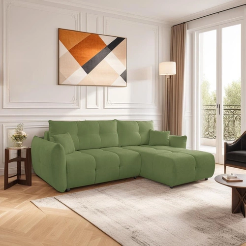 Rohová sedačka Bode rozkládací pravá zelená Sicuro 20