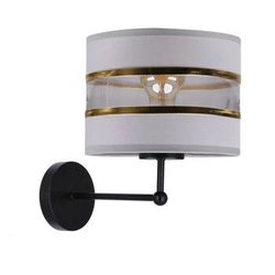 Nástěnné svítidlo Andy moderní šedé se zlatým stínidlem do obýváku a ložnice CANDELLUX