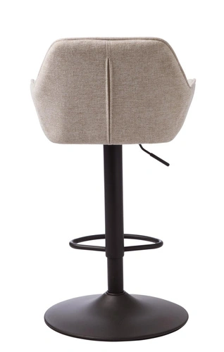 Barová židle Nolan čalouněná, výškově nastavitelná, písková/černá