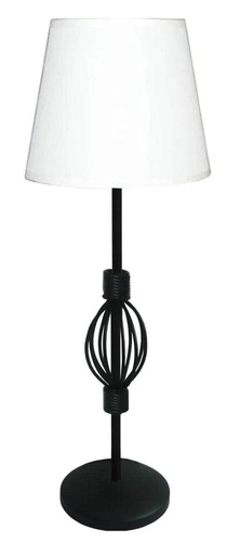 Noční lampička do ložnice Rosette bílá moderní s kovovým stínidlem CANDELLUX 48 cm