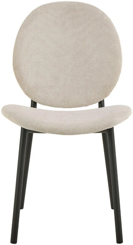 Židle Cliff béžová jídelní čalouněná moderní na černých nohách