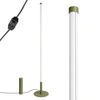 TRANG moderní LED stojací lampa do obývacího pokoje olivová 3000K
