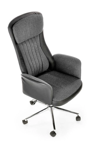 Ergonomická kancelářská židle Ragen šedá otočná k psacímu stolu s nastavitelným opěradlem Intesi