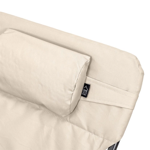 Zahradní lehátko Grue béžové skládací s nastavitelným opěradlem moderní na terasu a pláž Ventos