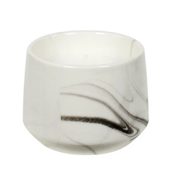 Vonná svíčka Marble L bílá Intesi moderní dekorativní do obýváku 13,5 cm