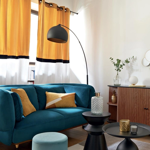 Stojací lampa Hyto oblouková černá moderní kovová do obýváku Atmosphera 177 cm