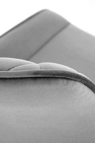 Otočená sametová jídelní židle Veroniq Intesi šedá glamour do obýváku a jídelny