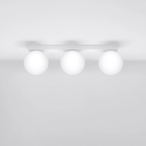 Stropní svítidlo YOLI 3 bílá moderní do obýváku a ložnice kovové 3-bodové