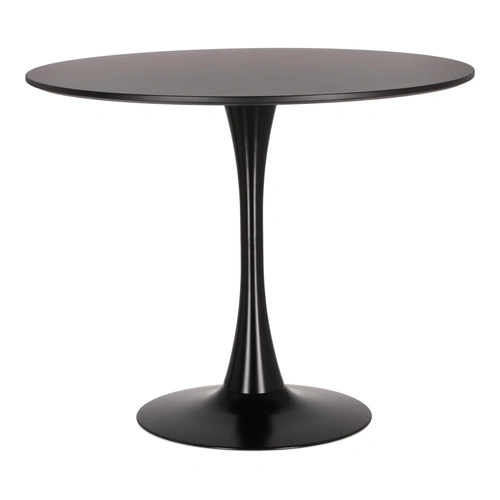 Kulatý jídelní stůl 90 cm Simplet Skinny Black černý moderní na jedné noze do jídelny a kuchyně