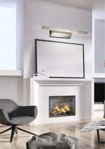 Nástěnné LED svítidlo Forte moderní chromové s nastavitelným ramenem a vypínačem do ložnice 40,5 cm