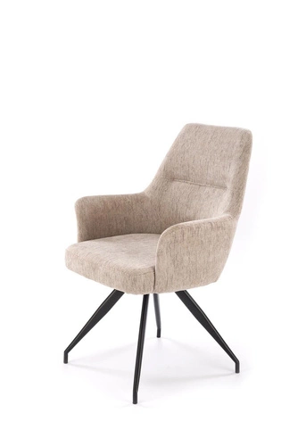 Otočná čalouněná židle Naty béžová Intesi do kanceláře a obýváku moderní s područkami