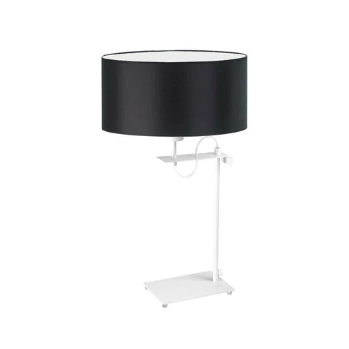 Noční lampa Alaska černá s moderním stínidlem do ložnice a obýváku 55 cm