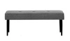 Čalouněná lavice Alize šedá pro předsíň a ložnici na černých nohách