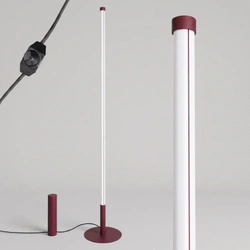 TRANG moderní LED stojací lampa do obývacího pokoje vínová 4000K
