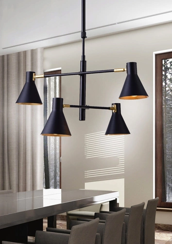 Závěsné svítidlo Less moderní černé nastavitelné do obýváku a nad stůl CANDELLUX