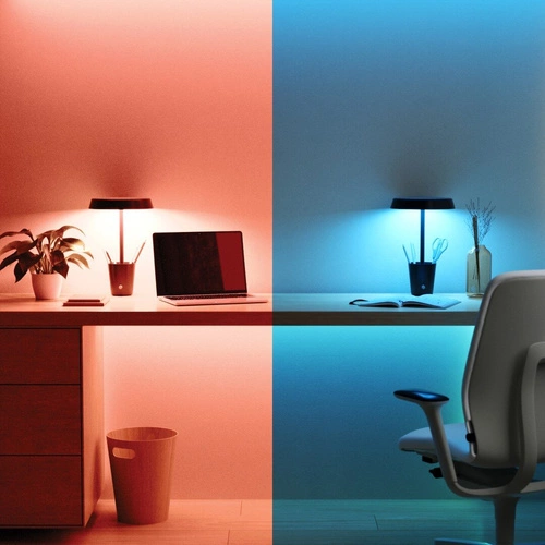 Noční lampička Cup Smart Umbra černá moderní LED RGB s bluetooth do ložnice a na stůl