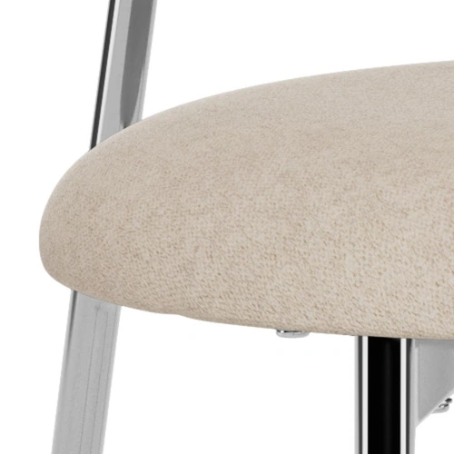 Židle Lyric béžová čalouněná do jídelny na chromovaných nohách