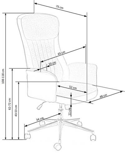 Ergonomická kancelářská židle Ragen šedá otočná k psacímu stolu s nastavitelným opěradlem Intesi