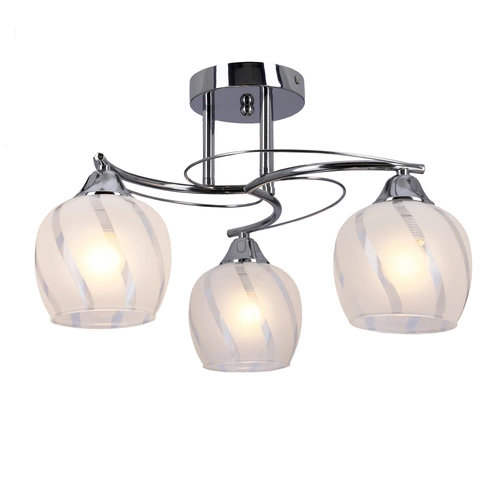 Stropní lampa Prego chrom 3x40W E27 čirý difuzor