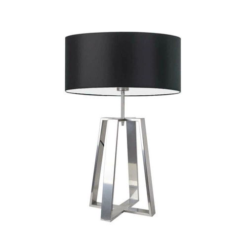 Lampa Thor stínidlo černé stojan stříbrný