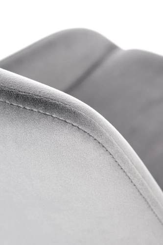 Čalouněná jídelní židle z šedého veluru s područkami Margau moderní