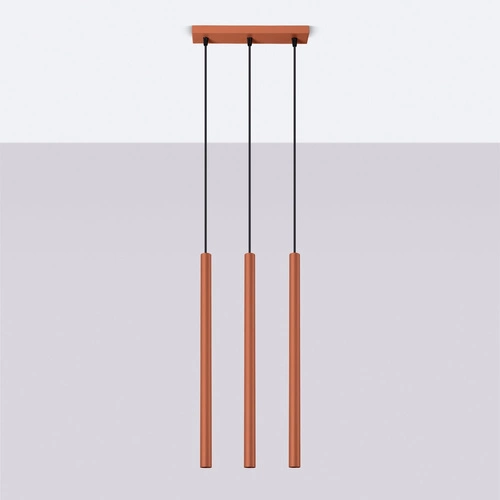 Visící lampa PASTELO 3 okrová červená