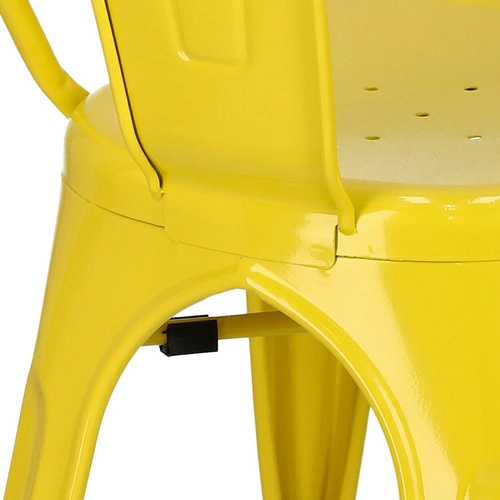 Kovová žlutá židle Paris ve stylu Tolix do jídelny a kuchyně industriální D2.DESIGN