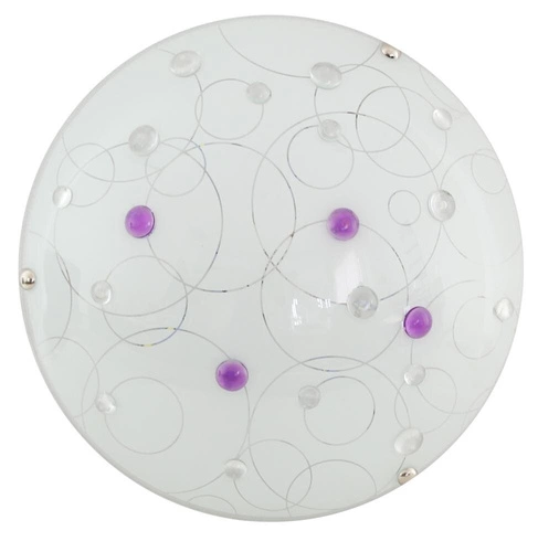 Stropní LED svítidlo Astro 30 kulaté skleněné fialové do obýváku a ložnice 3000K