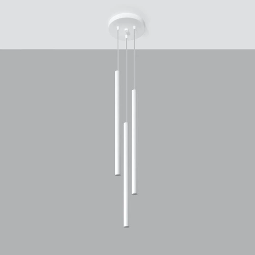 Závěsné svítidlo Pastelo bílé 3bodové moderní nad stůl do kuchyně nebo jídelny