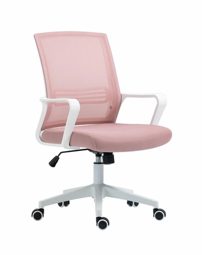 Otočná kancelářská židle Calmo růžová s područkami moderní do kanceláře a pracovny