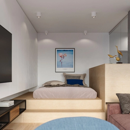 Stropní svítidlo bílé moderní TIUBE Sollux do obýváku ložnice kuchyně kovové 12 cm