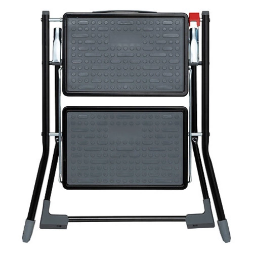 Skládací kovová dvoustupňová stolička schůdek černá moderní do domácnosti 5five simply smart