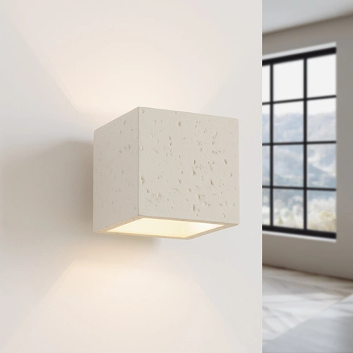 Nástěnné svítidlo QUAD beton béžové moderní do obýváku a kuchyně industriální