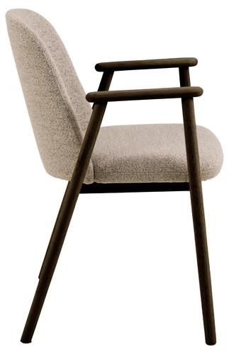 Skandinávská jídelní židle Leo čalouněná s područkami béžová dub Actona