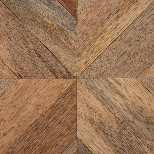 Sada 2 kulatých konferenčních stolků Basile do obýváku, loftový styl, mangové dřevo a černý kov