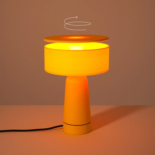 Stolní lampa AXO žlutá moderní do obývacího pokoje s kabelovým vypínačem