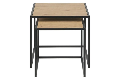 Sada dvou konferenčních stolků Seaford moderní do obýváku, 40x40 cm a 50x50 cm