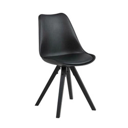 Jídelní židle Dima Actona černá z plastu a dřeva snadno čistitelná moderní