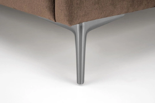 Čalouněná postel Modulo W1 béžová s úložným prostorem a čelem do ložnice